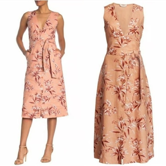 Joie Linen Floral Dress - Picture 1 of 7
